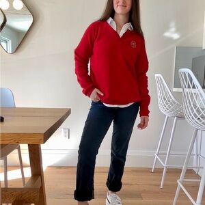 *Glen Lawrence Golf Course Red V Neck Sweater